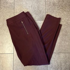 Loft burgundy Julie skinny pants size 6